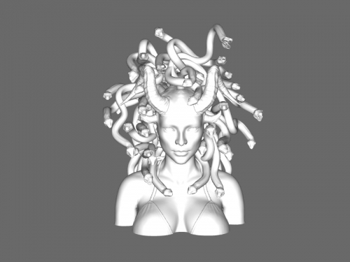 medusa fracasso arte escultura 3D print model - Mito3D