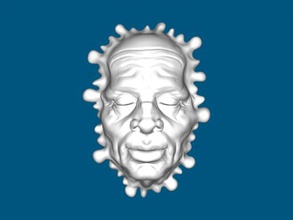 Schmelzen Gesicht Kostenlose 3d-Modell - download-stl-Datei Kunst Skulptur geschmolzenes wachsenden stl-Datei 3d print model - Mito3D