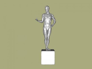 men's anatomy free 3d model - download obj file Art Sculpture statuette man-sitter 3d print model - Mito3D