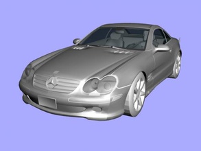 mercedes benz sl 500 free 3d model - download obj file Toys Machinery luxury car 3d print model - Mito3D
