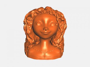 merida buste jouets dessins animés 3d print model - Mito3D