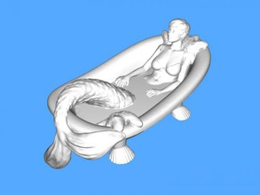 mermaid bath free 3d model - download stl file Toys Cartoons tailed beauty decided swim 3d print model - Mito3D
