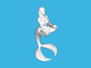 mermaid stand toys people 3d print model - Mito3D