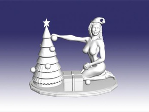 merry christmas girl obj toys people 3d print model - Mito3D