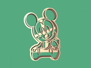 mickey mouse cookie cutter home kitchen 3d print model - Mito3D