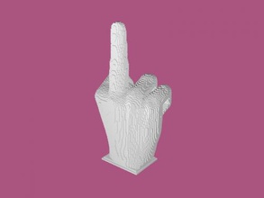 middle finger art sculpture 3d print model - Mito3D