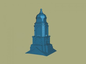 milford town hall free 3d model - download stl file Art Architecture upper part ancient buildings 3d print model - Mito3D