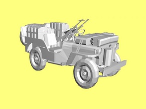 military jeep free 3d model - download stl file Toys Machinery suv machine gun 3d print model - Mito3D