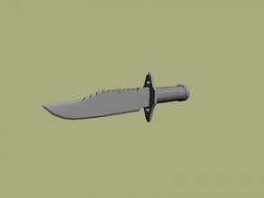 military knife free 3d model - download obj file Toys Weapon toy boys 3d print model - Mito3D