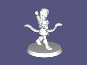 mini arquero libre modelo 3d - descargar archivo stl Los juguetes dibujos animados chica de gran arco 3d print model - Mito3D