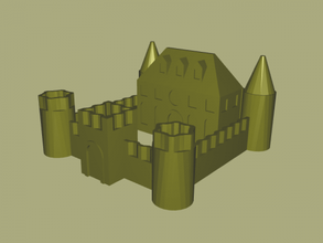 mini castle free 3d model - download stl file Art Architecture miniature 3d print model - Mito3D