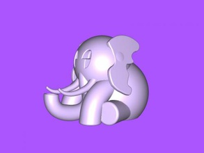 mini elephant obj toys animals 3d print model - Mito3D