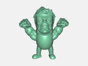 mini casco hulk juguetes caricaturas 3d print model - Mito3D