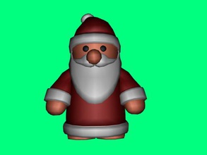 mini santa grátis modelo 3d - baixar arquivo obj Brinquedos Pessoas colorido bonito de natal figura 3d print model - Mito3D