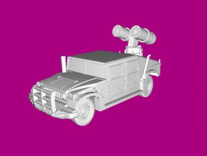 missile truck free 3d model - download stl file Toys Cartoons fighting vehicle gundam 3d print model - Mito3D