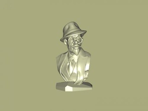 mister libre modelo 3d - descargar archivo stl Art Escultura busto caballero espectáculos 3d print model - Mito3D