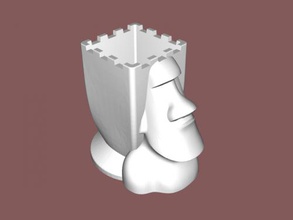 moai blumentopf zuhause haus innere 3d print model - Mito3D