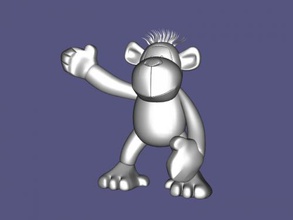 Affen-Kostenlose 3d-Modell - download obj-Datei Spielzeug Tiere lustiges Affe 3d print model - Mito3D