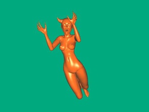 monster femme gratuit modèle 3d - télécharger le fichier obj Les jouets Personnes diable sauter 3d print model - Mito3D