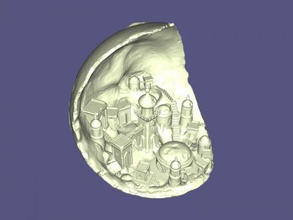 moon city art architecture 3d print model - Mito3D