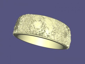 luna anillo moda adornos 3d print model - Mito3D