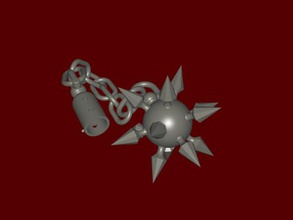 morning star free 3d model - download stl file Toys Weapon medieval murderous weapon 3d print model - Mito3D