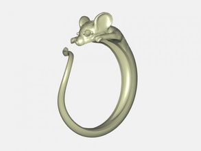 mouse ring fashion ornaments 3d print model - Mito3D