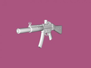 mp5sd obj toys weapon 3d print model - Mito3D