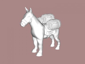 mule Fässer Kostenlose 3d-Modell - download-stl-Datei Spielzeug Tiere Nachwuchs männliche weibliche Esel Pferd stl-Datei 3d print model - Mito3D