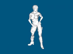 muscolare lara croft obj giocattoli 3d print model - Mito3D