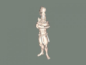 muscular guerreiro brinquedos desenhos animados 3d print model - Mito3D