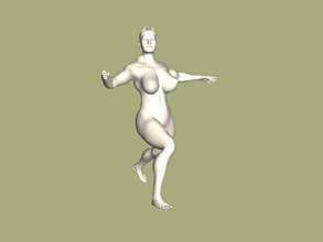 muscular mulher obj brinquedos 3d print model - Mito3D