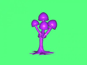 cogumelo árvore de higiene modelo 3d - download arquivo stl A casa Interior imaginário 3d print model - Mito3D