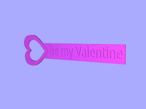be my valentine bookmark home accessories 3d print model - Mito3D