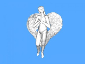naked angel free 3d model - download stl file Toys People beautiful girl wings 3d print model - Mito3D