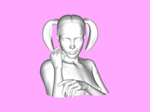 naked girl bust art sculpture 3d print model - Mito3D