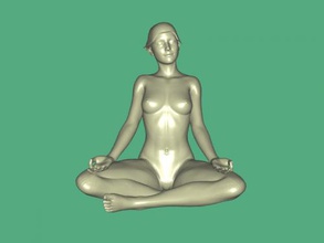 el yoga desnudo libre modelo 3d - descargar archivo stl Los juguetes Personas de chica posición loto 3d print model - Mito3D