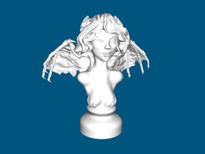 natasha Kostenlose 3d-Modell - download-stl-Datei Kunst Skulptur fliegende Hexe Büste stl-Datei 3d print model - Mito3D
