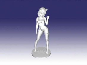 nekolin free 3d model - download stl file Toys Cartoons beautiful anime girl stl file 