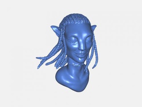 neytiri head art sculpture 3d print model - Mito3D