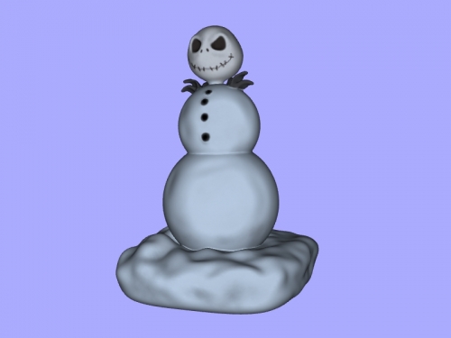 albtraum schneemann obj spielzeuge cartoons 3D print model - Mito3D