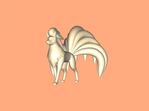 ninetales juguetes caricaturas 3d print model - Mito3D