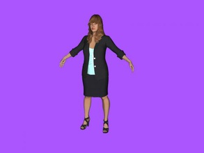 office lady free 3d model - download obj file Toys People woman business suit 3d print model - Mito3D