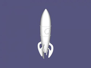 old rocket free 3d model - download stl file Toys Machinery beautiful past 3d print model - Mito3D
