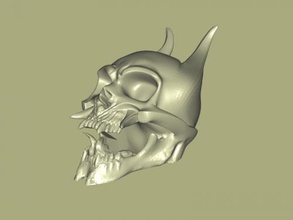oni crâne art sculpture 3d print model - Mito3D