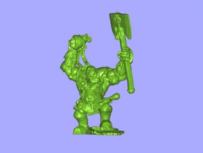 orc axe free 3d model - download stl file Toys Animals formidable warrior 3d print model - Mito3D