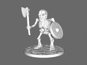 orc skeleton free 3d model - download stl file Toys Cartoons ax shield 3d print model - Mito3D
