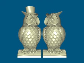 owl pair toys animals 3d print model - Mito3D