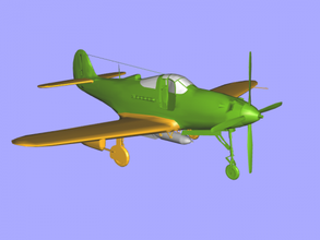 p-39 airacobra ücretsiz 3d model - indirme nesne dosyası Oyuncaklar Makine Amerikan savaş n dosya 3d print model - Mito3D