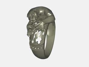 panther ring mode ornamente 3d print model - Mito3D